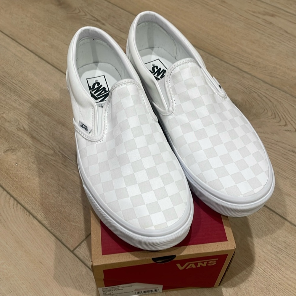 Vans Classic Slip-On White Checkerboard